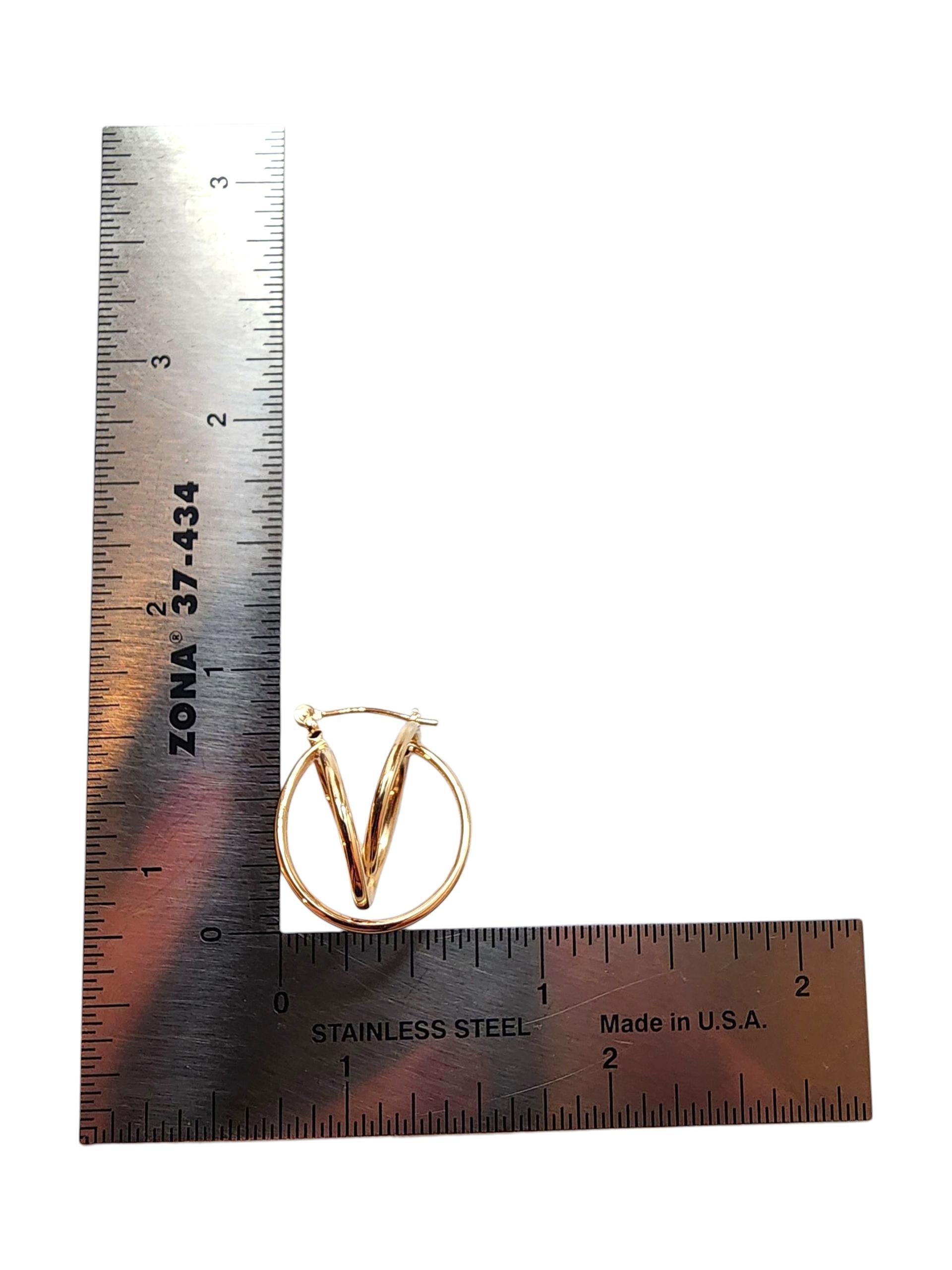 14K Yellow Gold Sphere Earrings #22787 For Sale 3