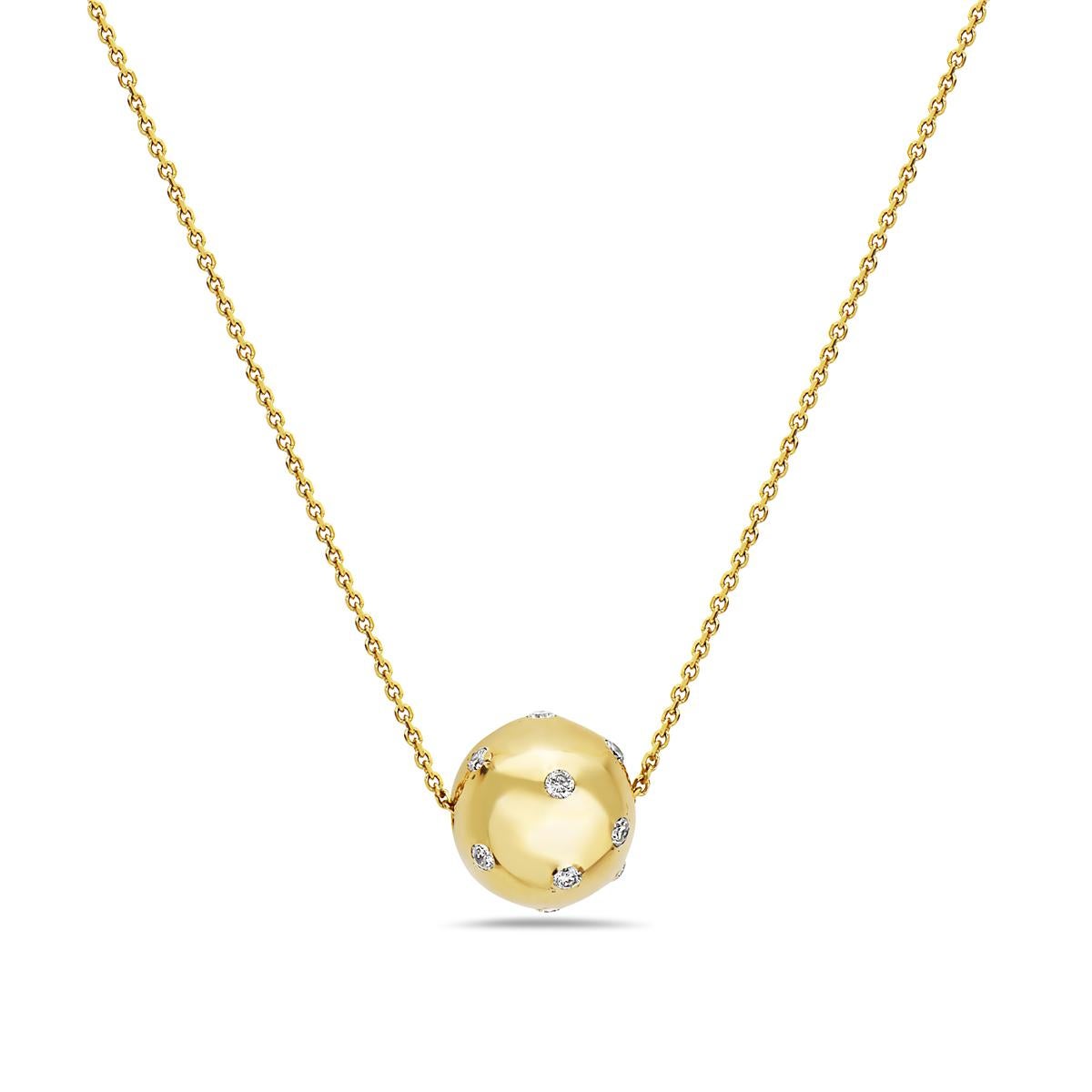 gold sphere necklace