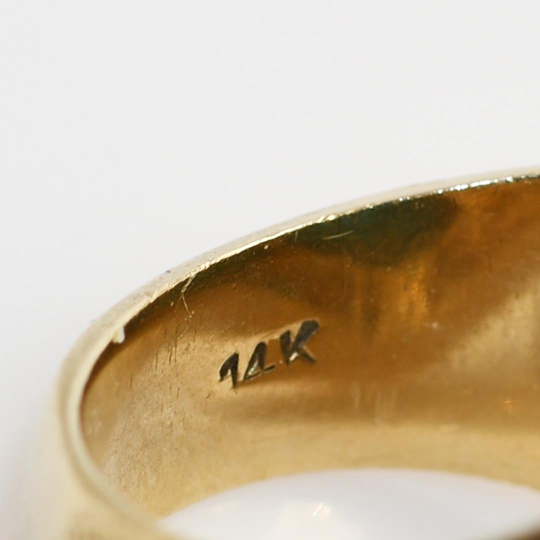 14 Karat Gelbgold Spinnen-Türkis-Ring, 29 g 1