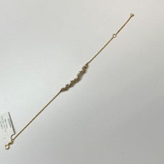 14k yellow gold Square cut Diamond bracelet