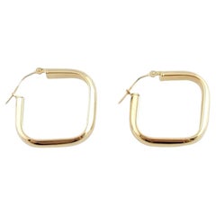 Vintage 14K Yellow Gold Square Earrings #15860