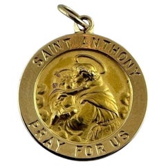 14K Yellow Gold St. Anthony Medal Pendant #19596