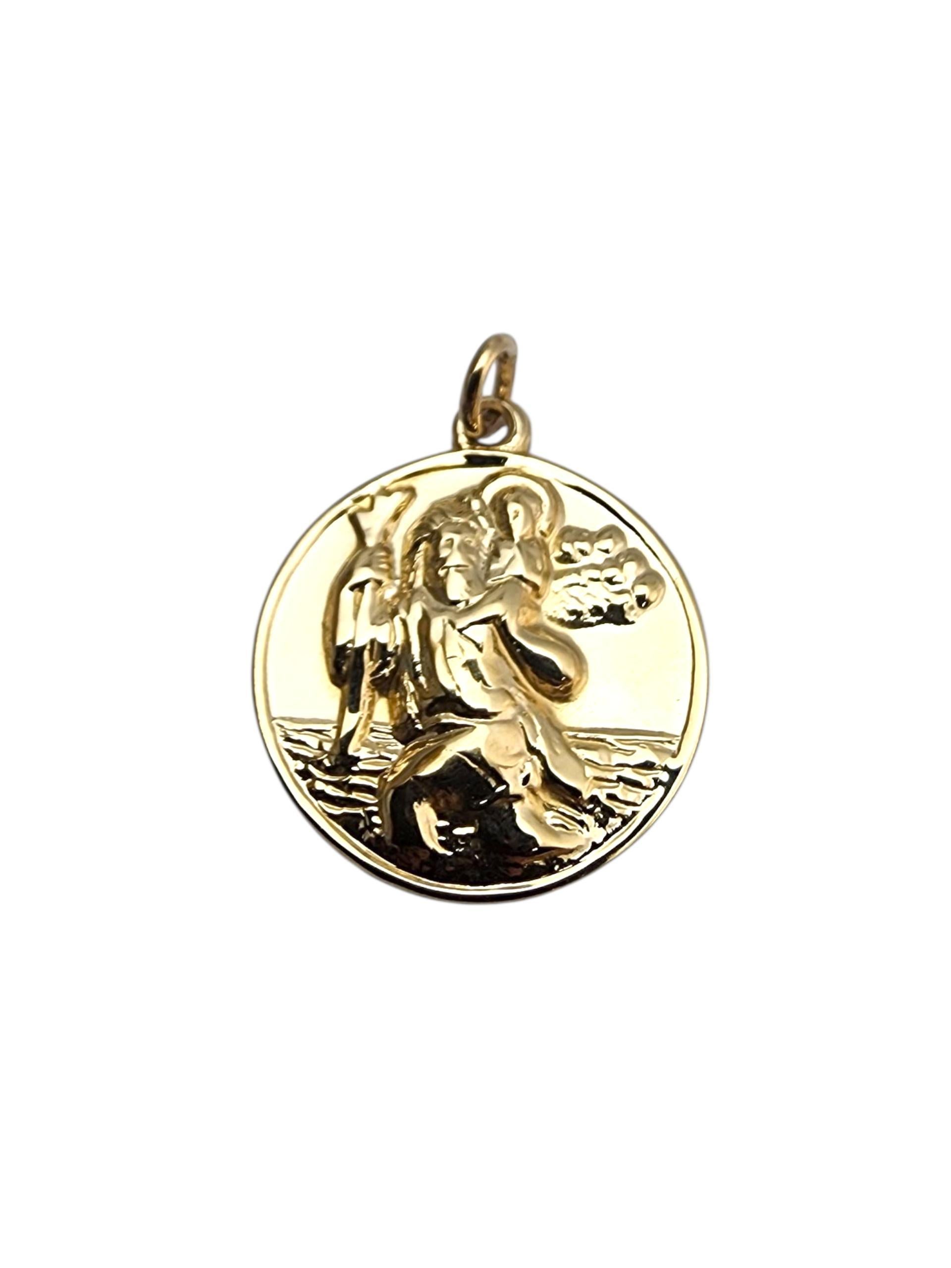 14K Yellow Gold St. Christopher Charm-

This 14K Yellow Gold St. Christopher Charm offers a classic symbol of protection and safe travels in a timeless design.

Size with bail: 24.7 mm x 19.5 mm
Size without bail: 21.7 mm
Thickness: 2.6 mm

Weight: