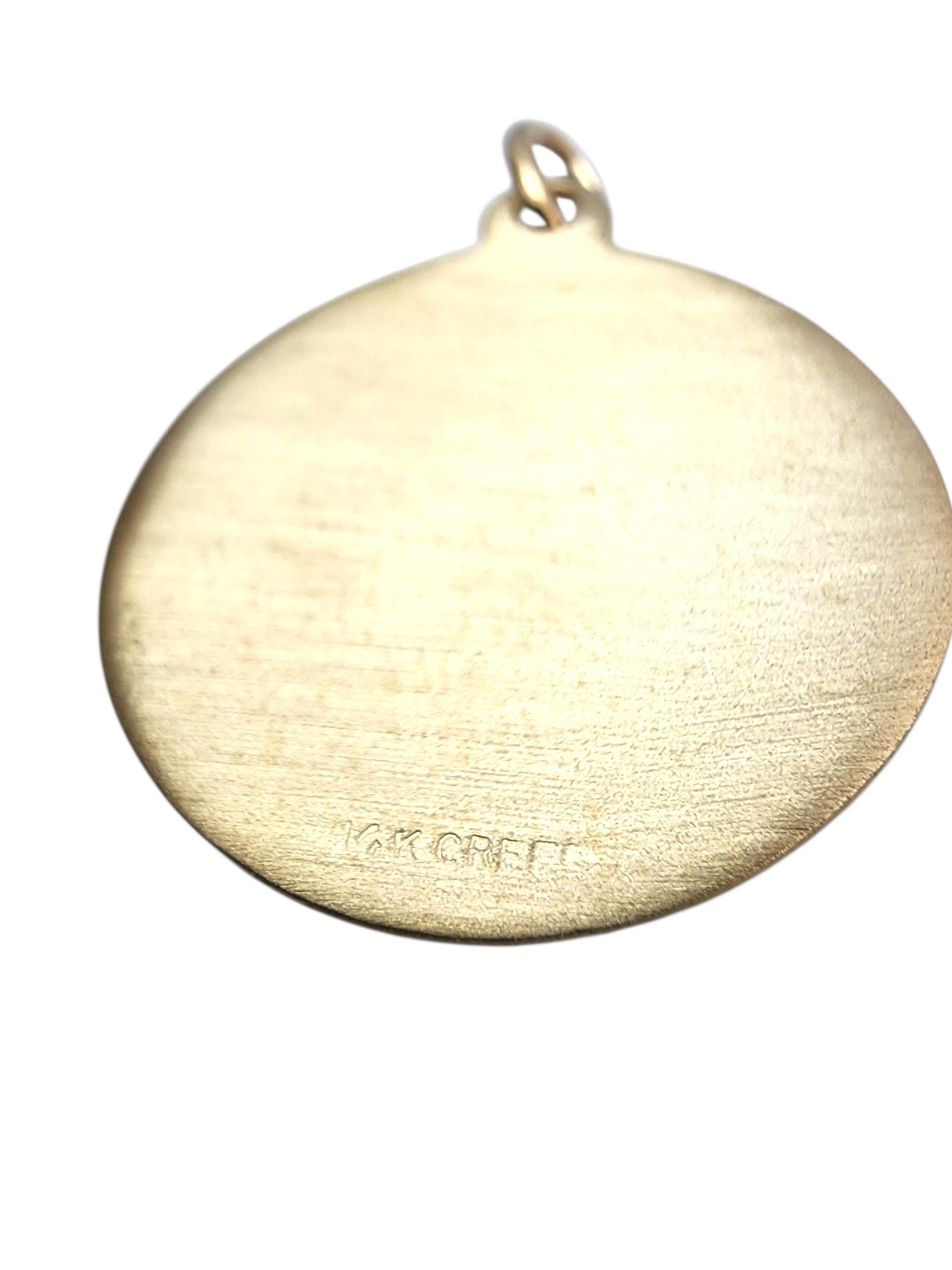 Women's 14K Yellow Gold St. Christopher Charm #22827 For Sale