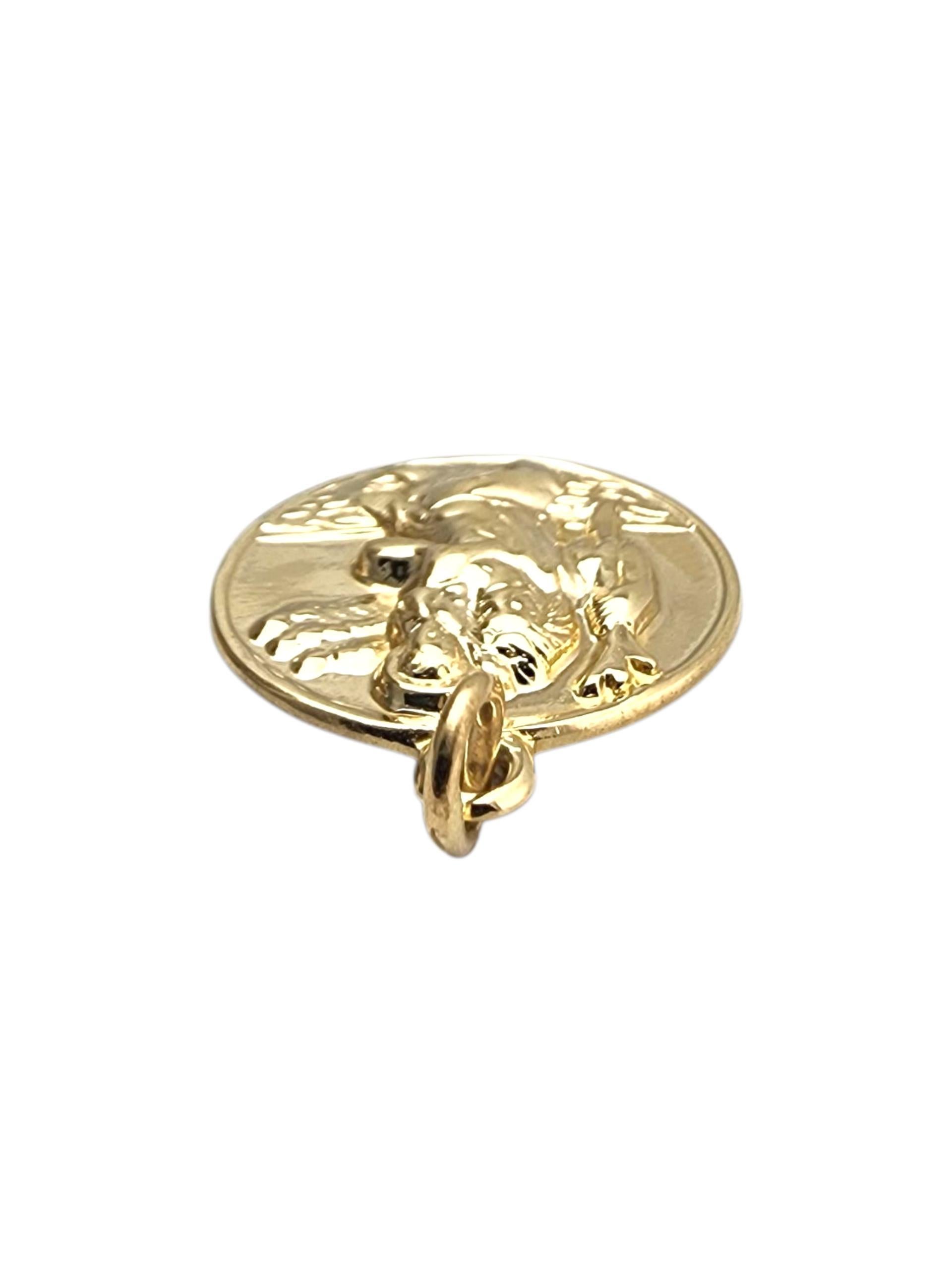 14K Yellow Gold St. Christopher Charm #22827 For Sale 4