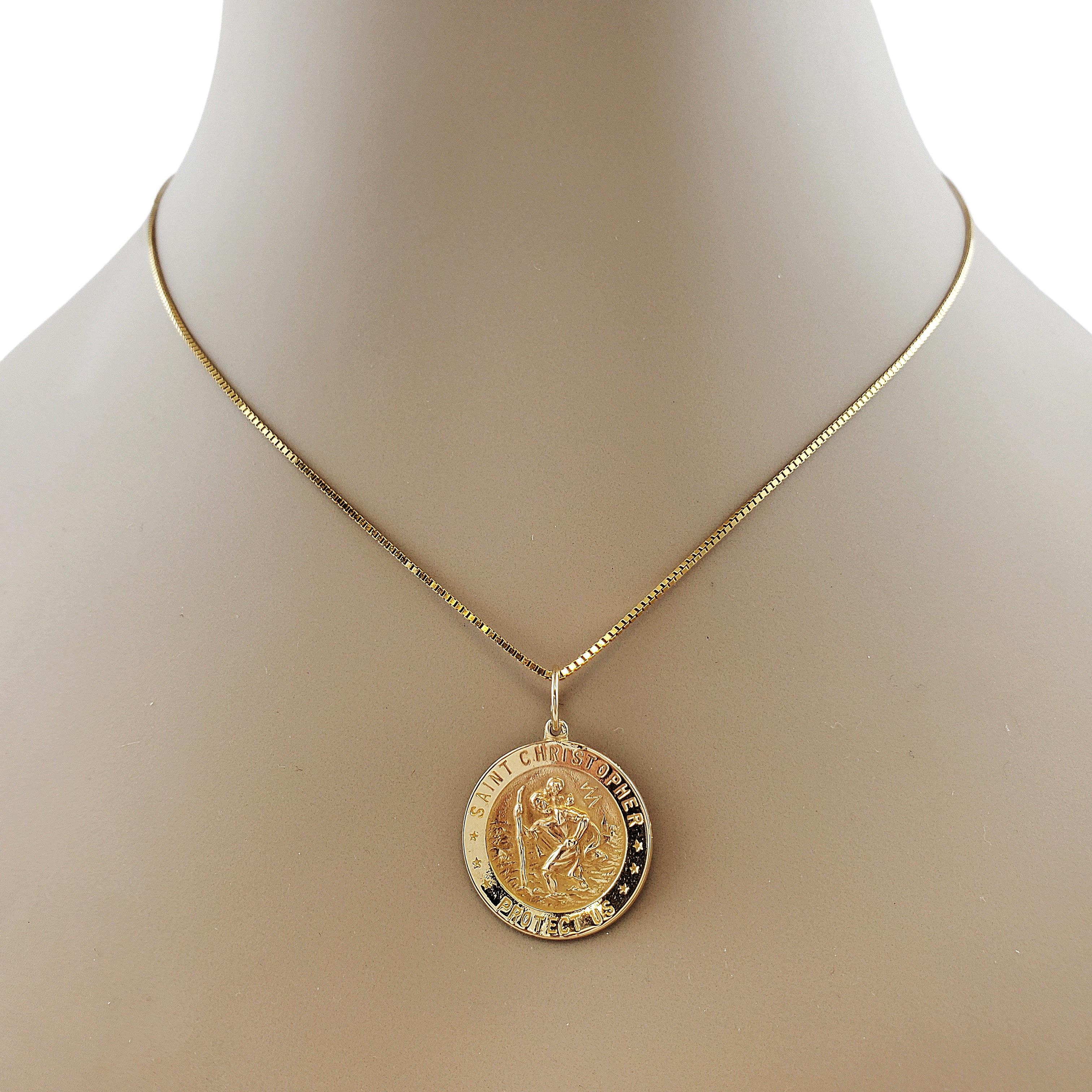 14K Yellow Gold St. Christopher Medal Charm 1
