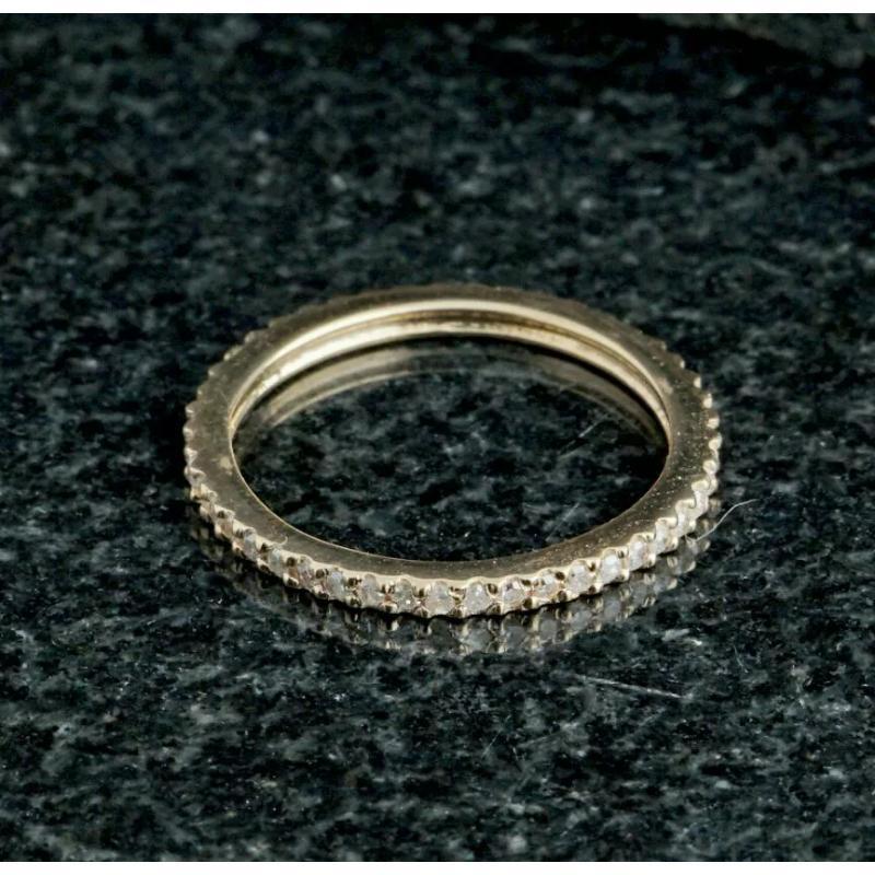 Bague en or jaune 14K avec diamant véritable pour usage quotidien Bague unisexe Neuf - En vente à Chicago, IL