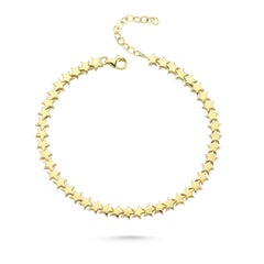14K Yellow Gold Star Bracelet