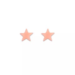 14K Yellow Gold Star Ear Studs Minimalist star studs Anniversary Unisex Gift