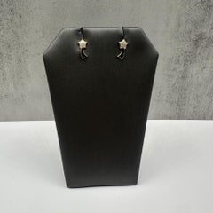 14K Yellow Gold Star Earrings Kids Threaded Backs 0.3g New