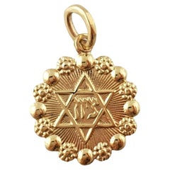 14K Yellow Gold Star of David Charm #16288