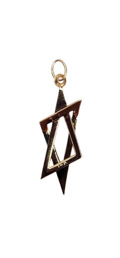 14K Yellow Gold Star of David Charm #25250