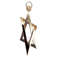 14K Yellow Gold Star of David Charm #25250
