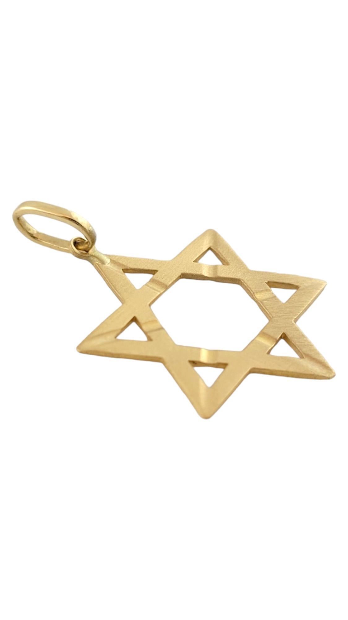14K Yellow Gold Star of David Pendant #16201 In Good Condition For Sale In Washington Depot, CT