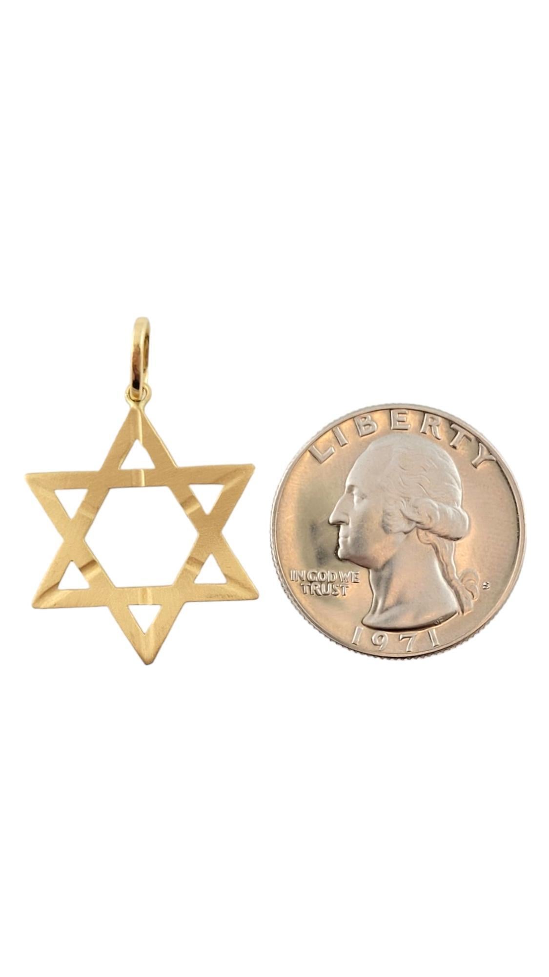Women's 14K Yellow Gold Star of David Pendant #16201 For Sale
