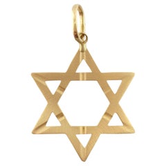 14K Yellow Gold Star of David Pendant #16201