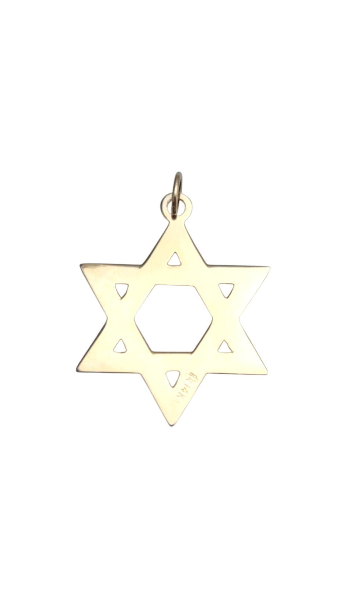 14K Yellow Gold Star of David Pendant

Shine bright with this Star of David Pendant – a timeless symbol of faith, unity, and strength in 14 karat yellow gold.

Hallmark: 14K

Weight: 2.1 g / 1.3 dwt.

Size: 29.1 mm X 22.5 mm X 1.1 mm

*Chain not