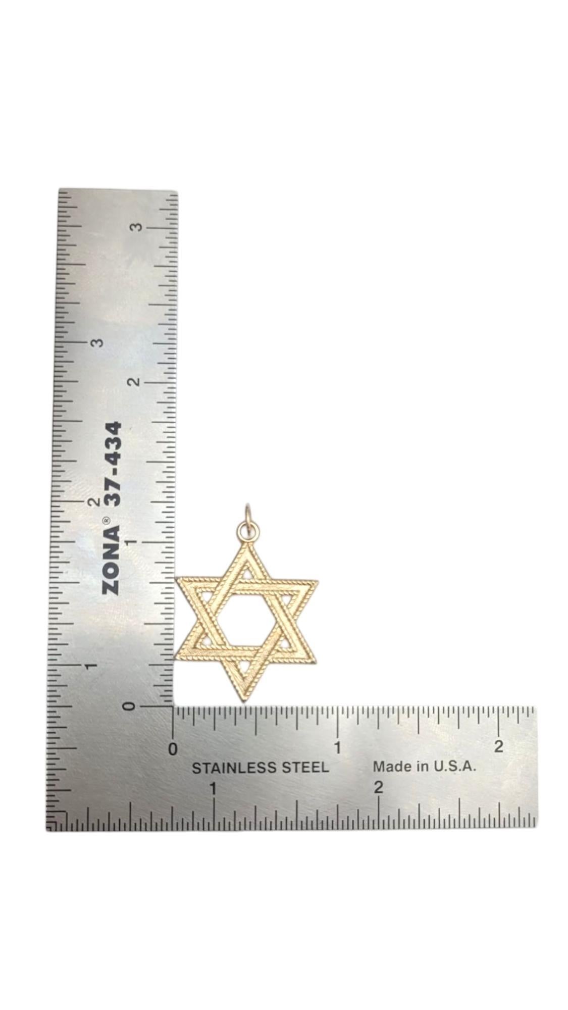 Women's 14K Yellow Gold Star of David Pendant #21072