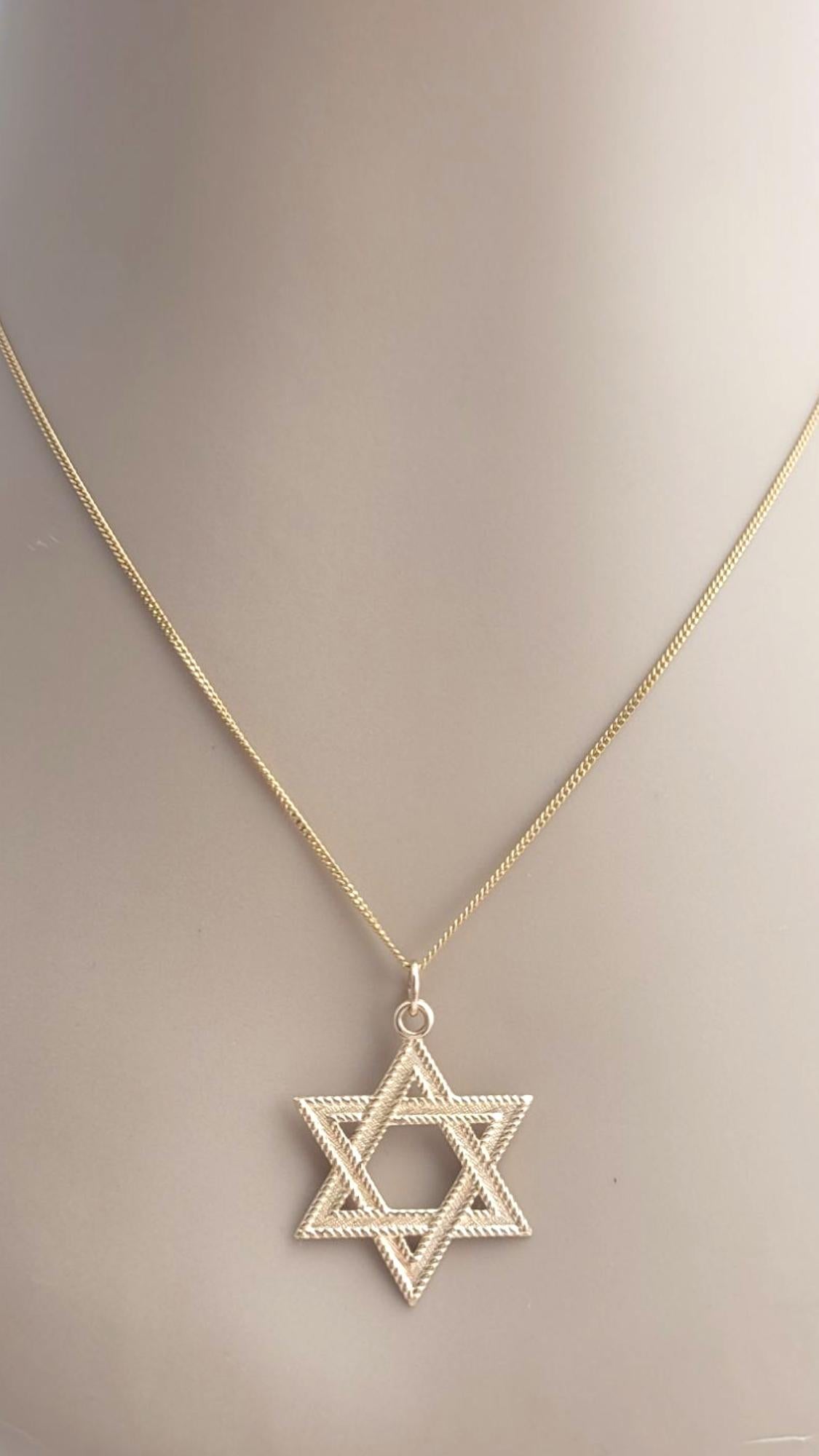 14K Yellow Gold Star of David Pendant #21072 1