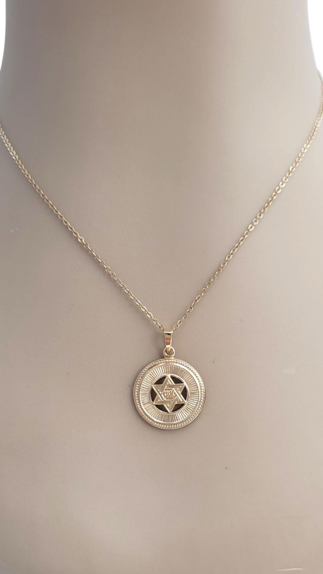 14K Yellow Gold Star of David Pendant #21626 en venta 1