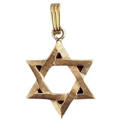 14K Yellow Gold Star of David Pendant #24922