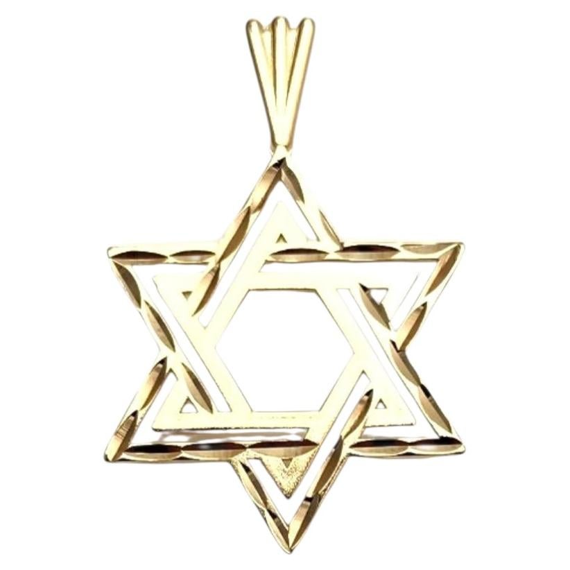 Colgante de la Estrella de David en oro amarillo de 14K n.º 25276