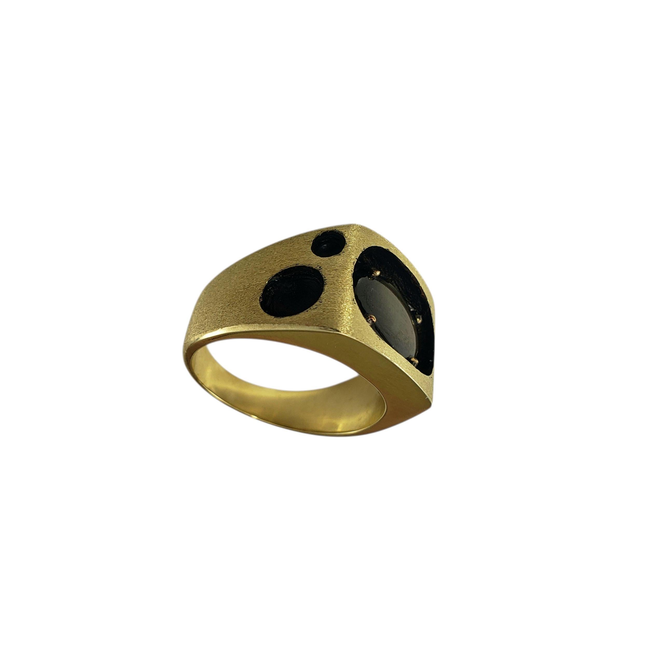 Bague en or jaune 14K saphir étoilé et diamant Taille 10.25  #23343 Bon état - En vente à Washington Depot, CT