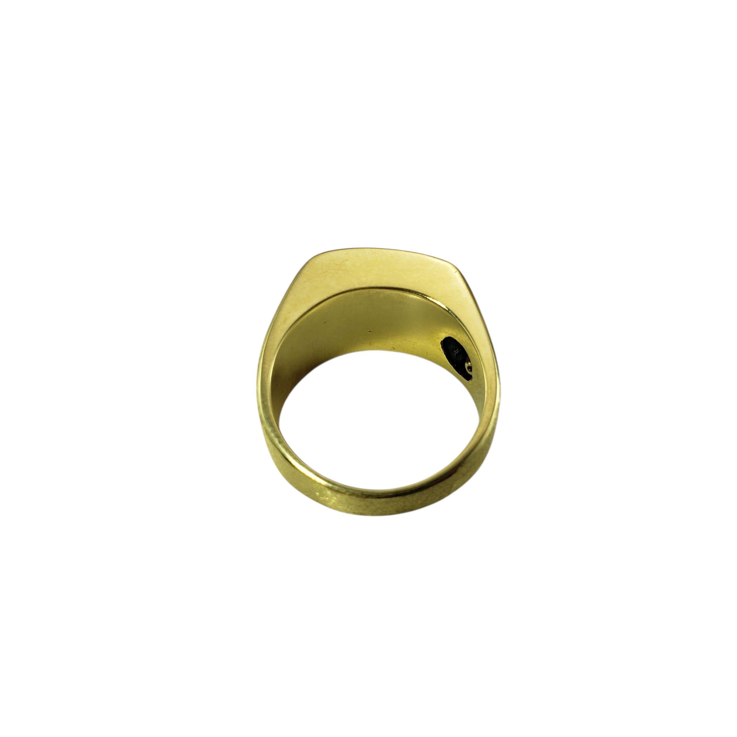 Bague en or jaune 14K saphir étoilé et diamant Taille 10.25  #23343 Unisexe en vente