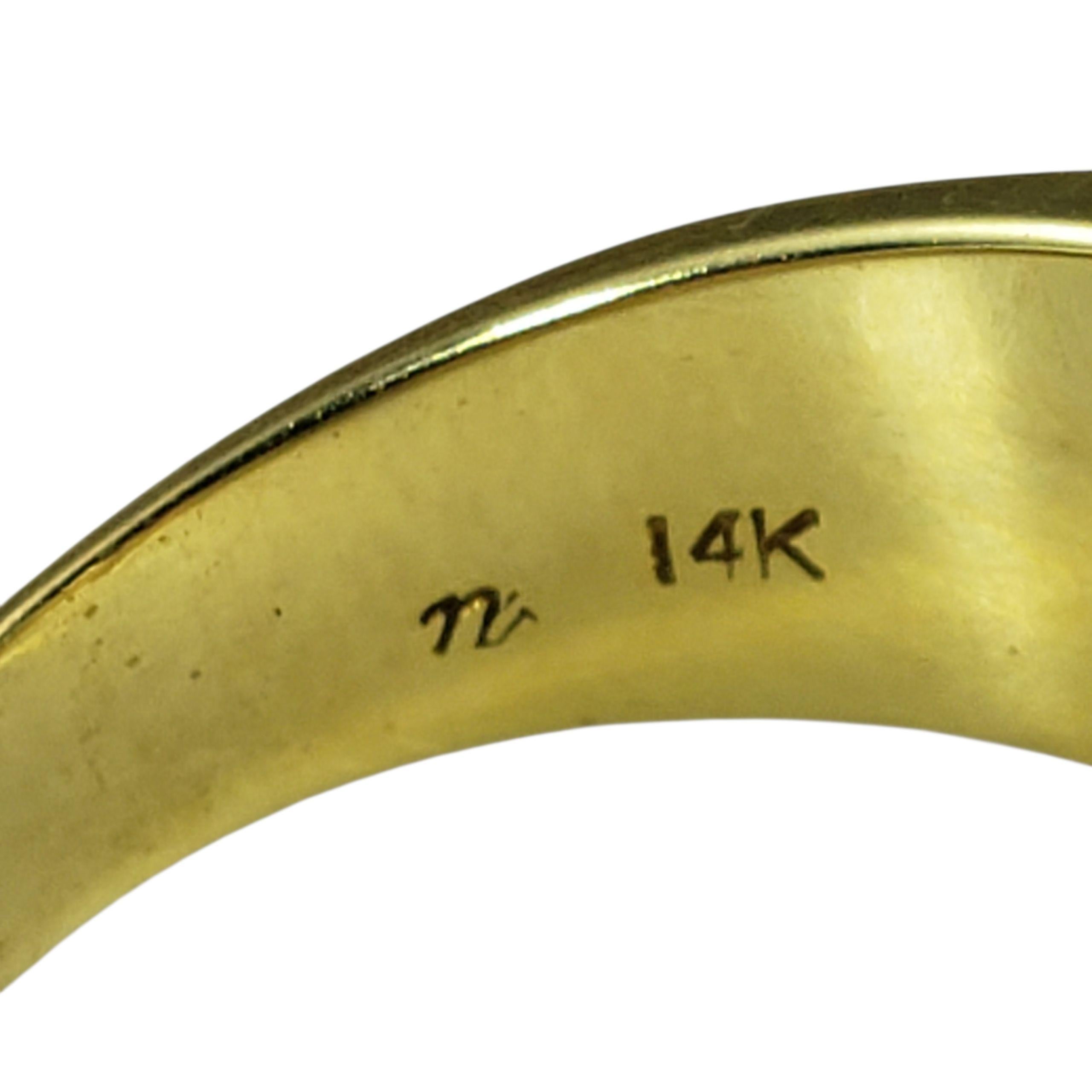 Bague en or jaune 14K saphir étoilé et diamant Taille 10.25  #23343 en vente 1