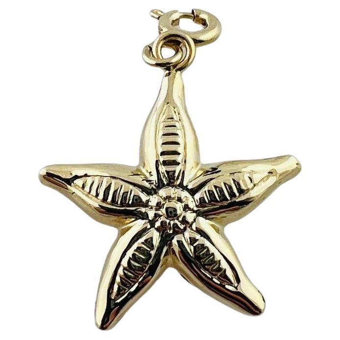 14K Yellow Gold Starfish Charm #15550 For Sale