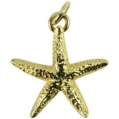 Vintage 14 Karat Yellow Gold Starfish Charm Pendant