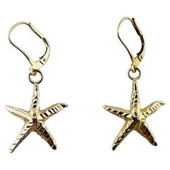 14K Yellow Gold Starfish Earrings #15938