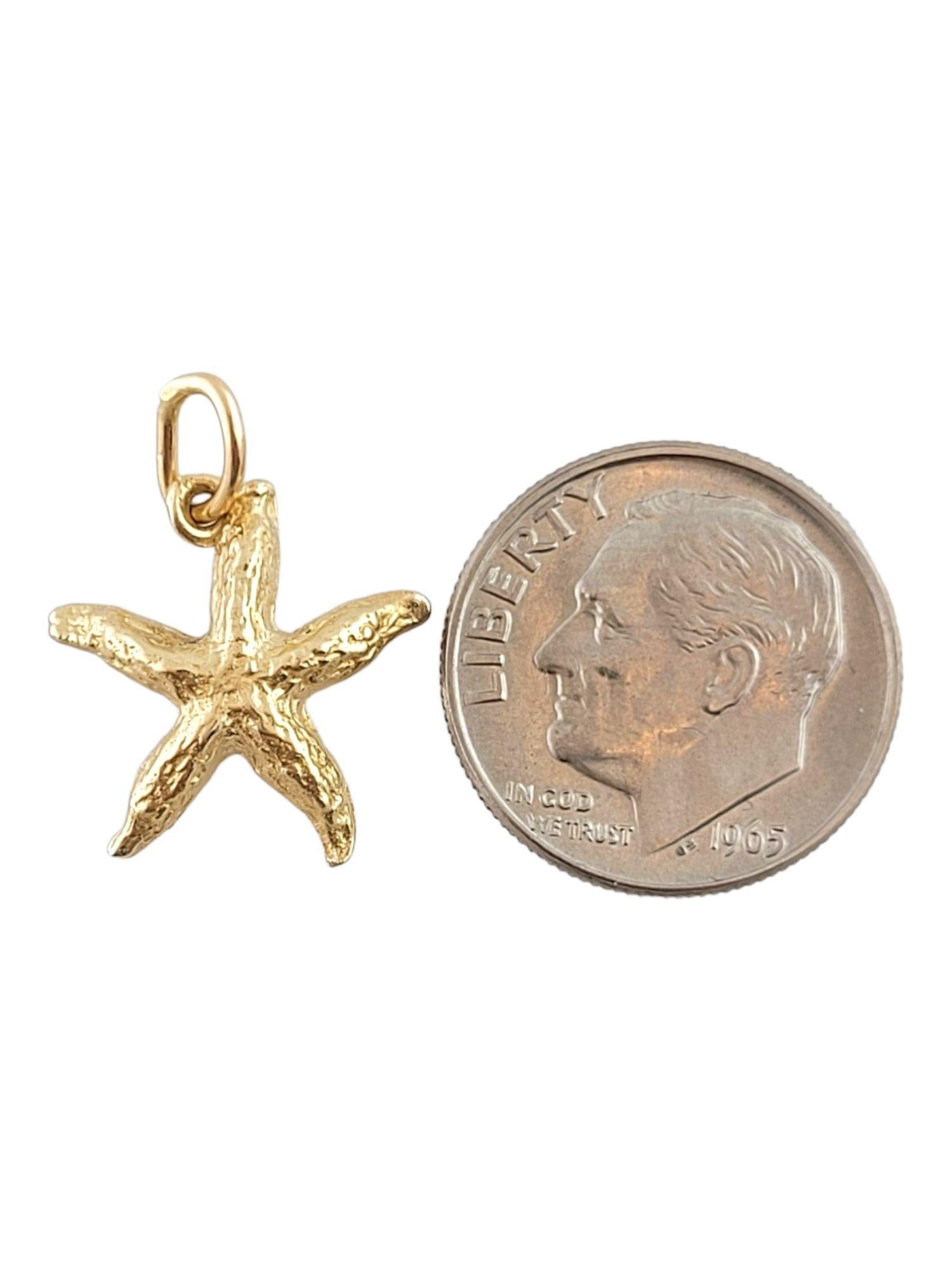 14K Yellow Gold Starfish Sea Star Charm #14867 For Sale 1