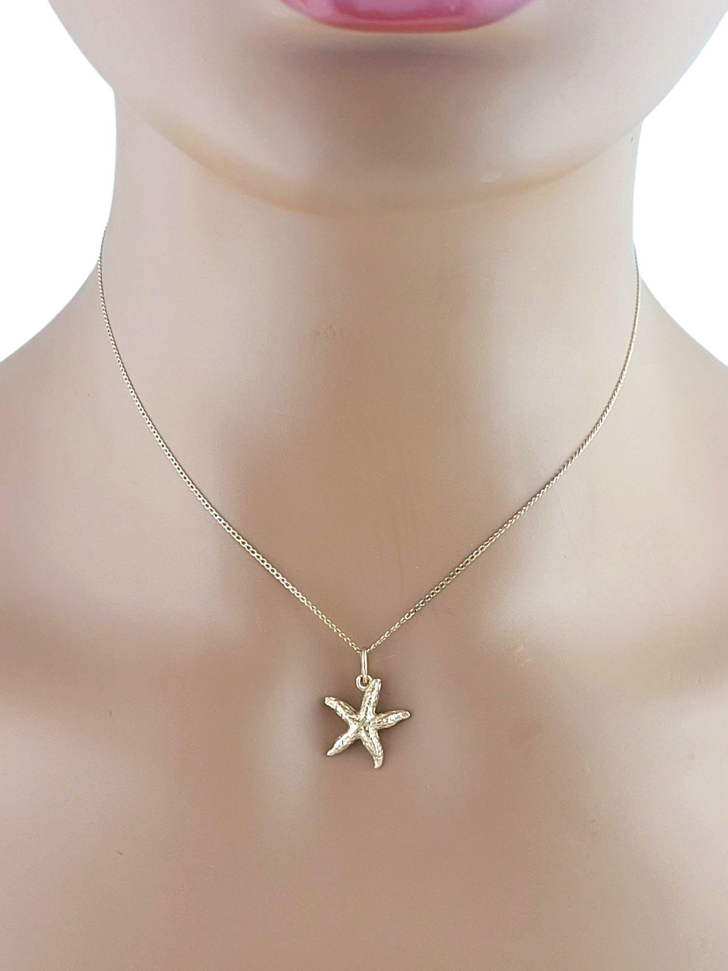 14K Yellow Gold Starfish Sea Star Charm #14867 For Sale 2