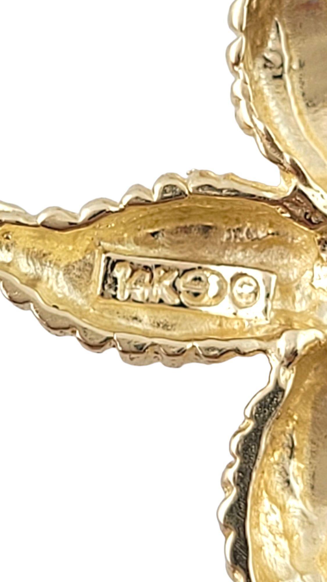 Women's  14K Yellow Gold Starfish Seastar Pendant #14984 For Sale
