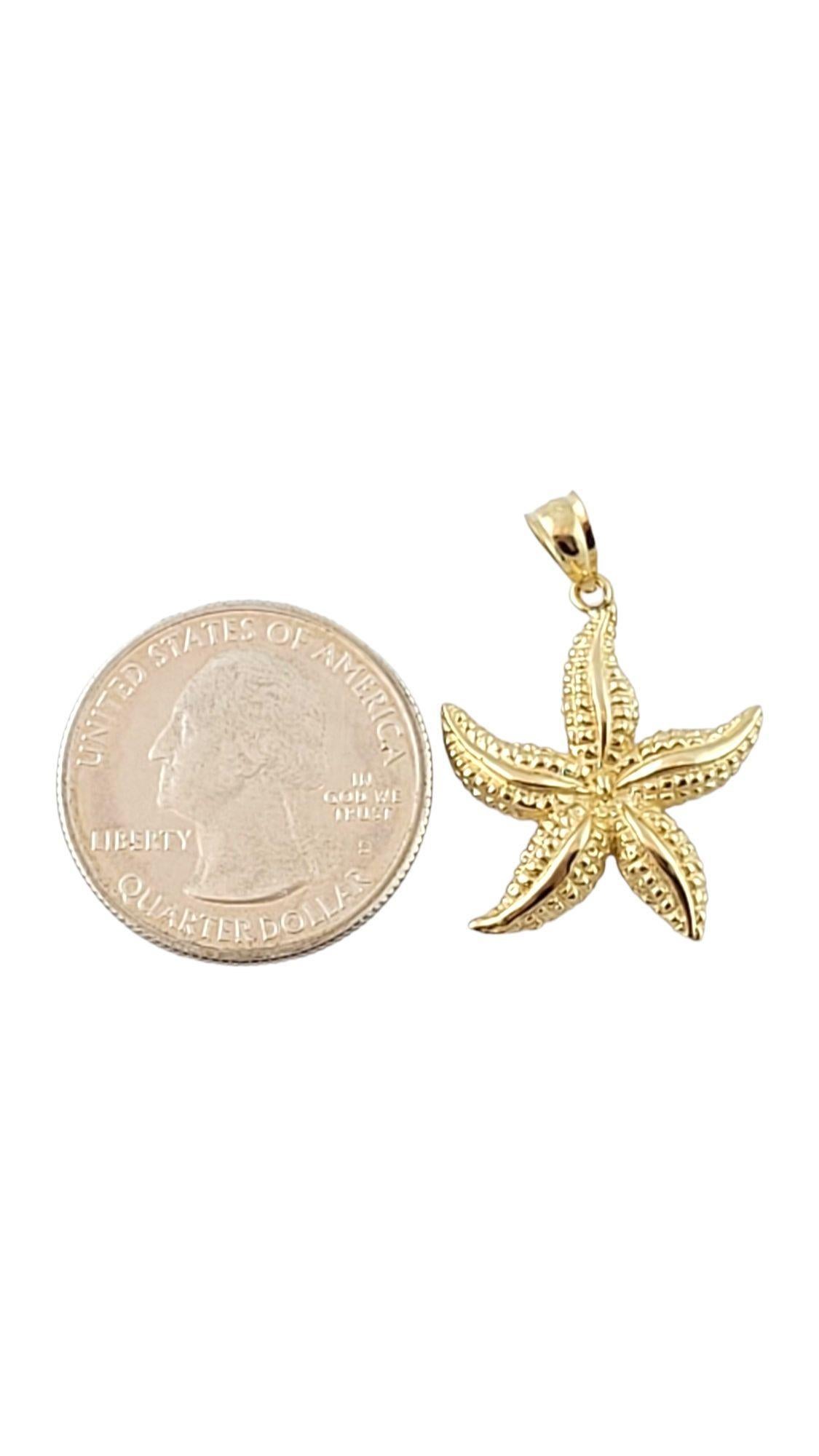  14K Yellow Gold Starfish Seastar Pendant #14984 For Sale 2