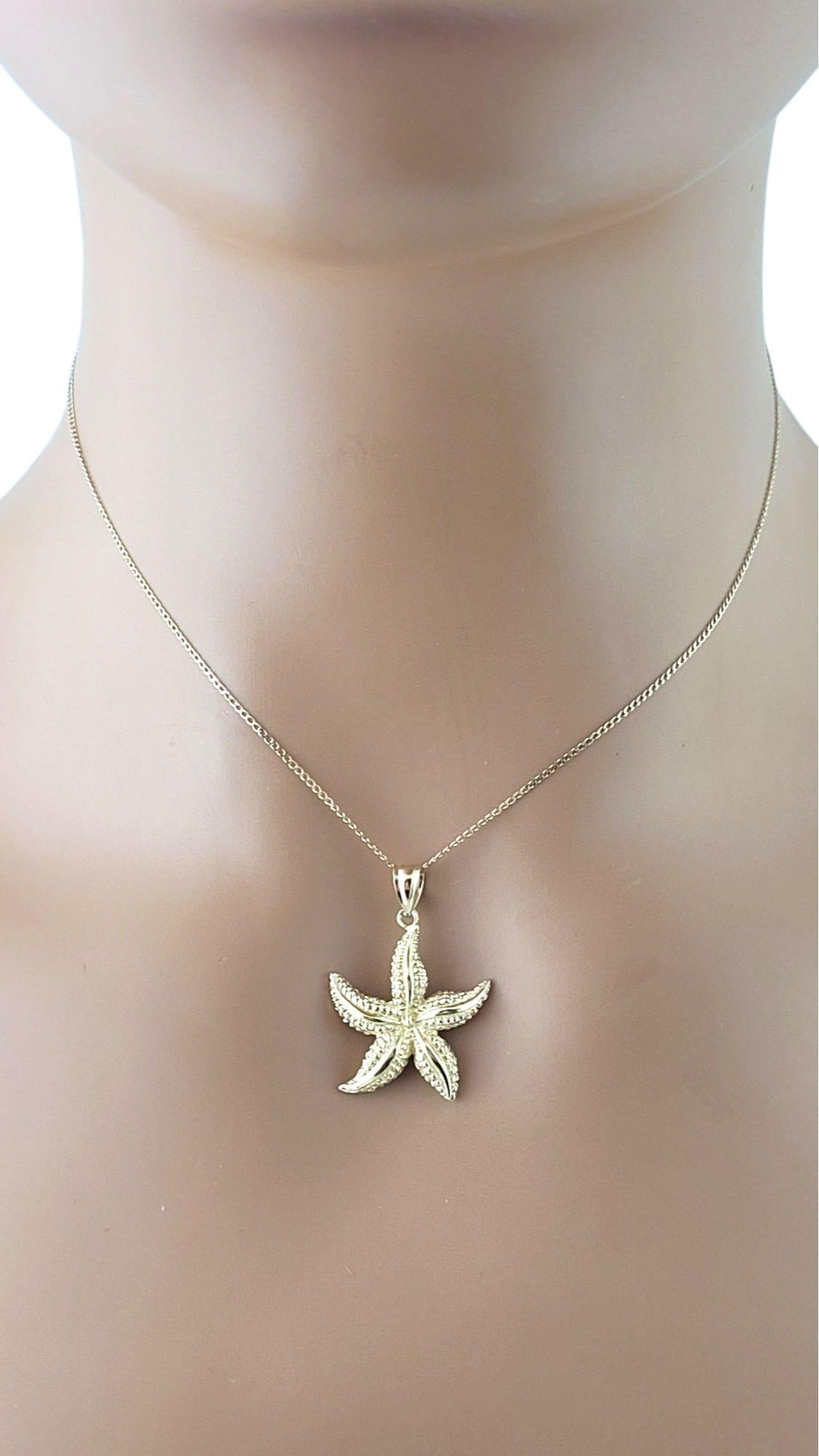  14K Yellow Gold Starfish Seastar Pendant #14984 For Sale 3