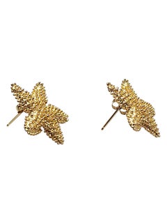 14K Yellow Gold Starfish Stud Earrings #25643