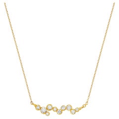 Ciondolo con dieci diamanti Stargazer in oro giallo 14k