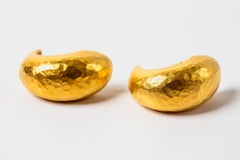 14k Yellow Gold Statement Stud Earrings