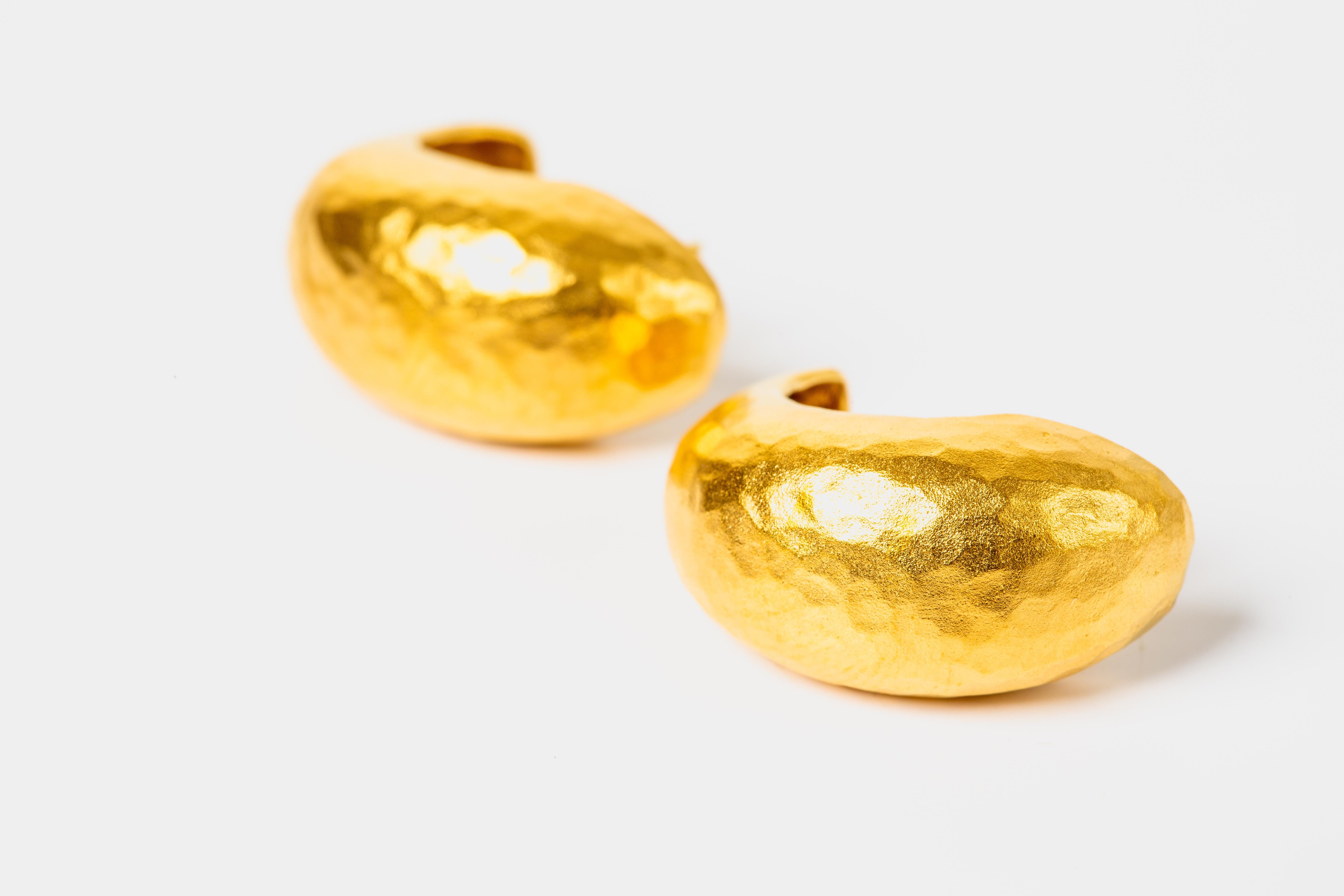 da uomo o donna Orecchini pendenti in oro giallo 14k in vendita