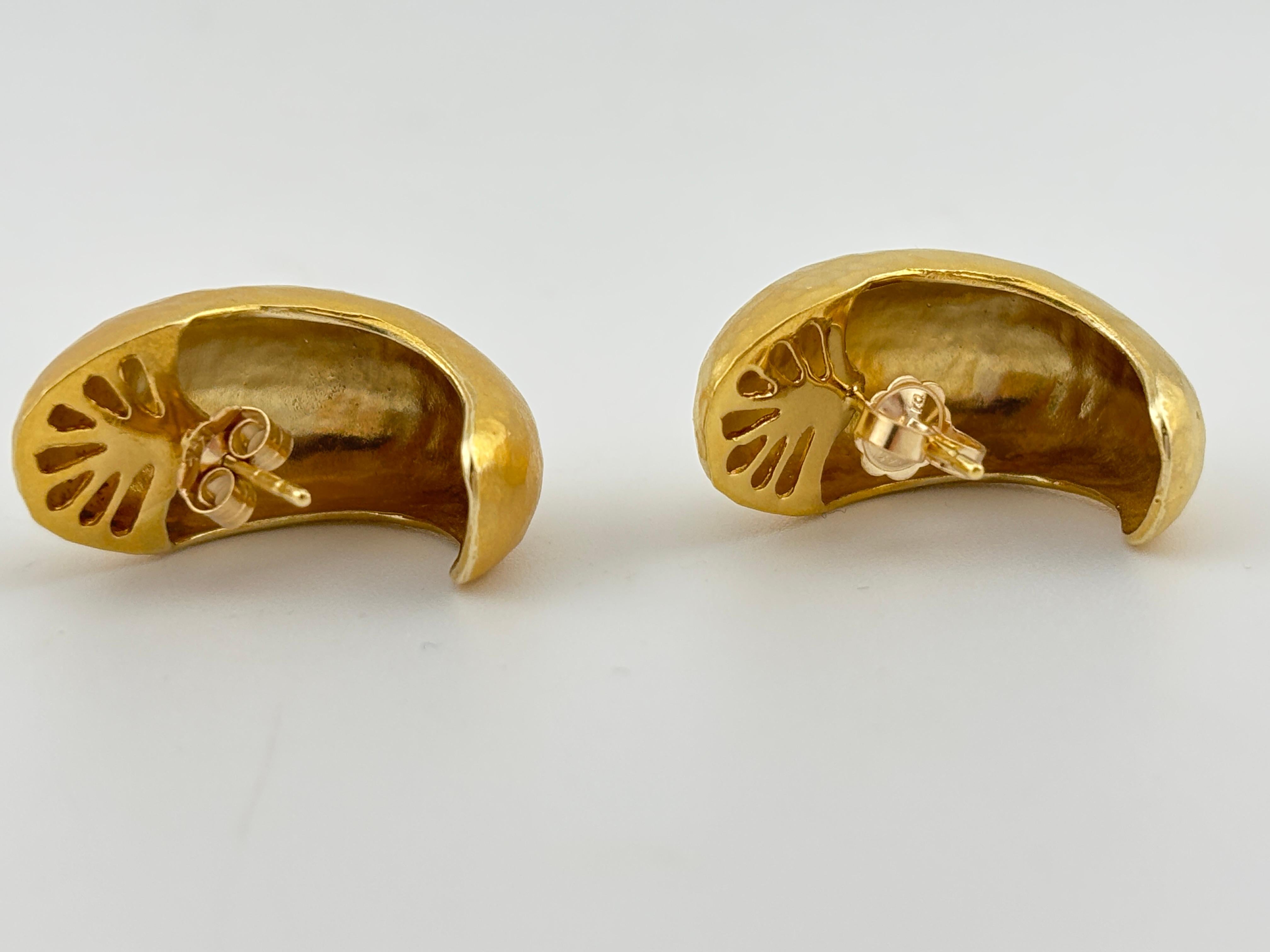 Orecchini pendenti in oro giallo 14k in vendita 2