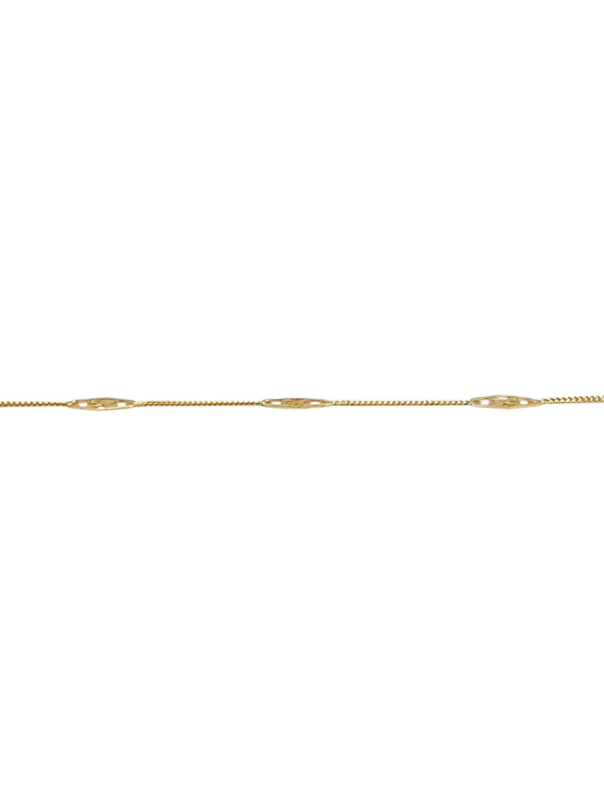 Collar Estación Oro Amarillo 14K 14.5