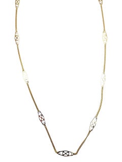 Collar Estación Oro Amarillo 14K 14.5" #22748