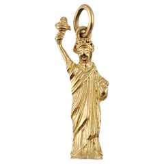 14K Yellow Gold Statue of Liberty Charm