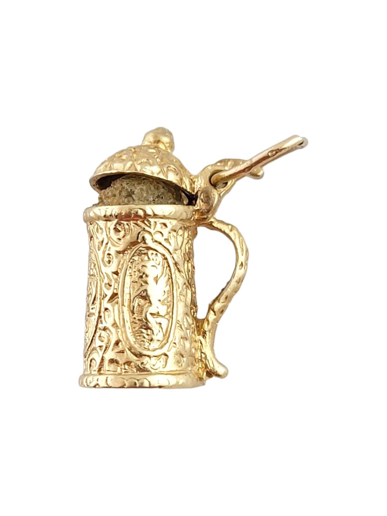14K Yellow Gold Stein Mug Charm #14862 1
