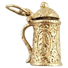 14K Yellow Gold Stein Mug Charm #14862