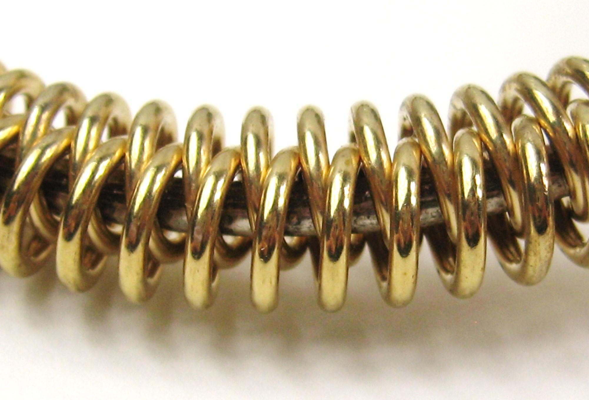 14k Yellow Gold & Sterling Silver Bracelet Kathleen Dennison Hand Crafted  For Sale 4