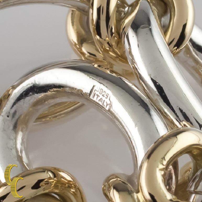 gold and silver link bracelet