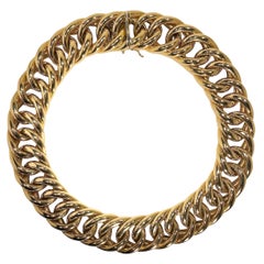 Collana italiana in oro giallo 14K forte ed elegante